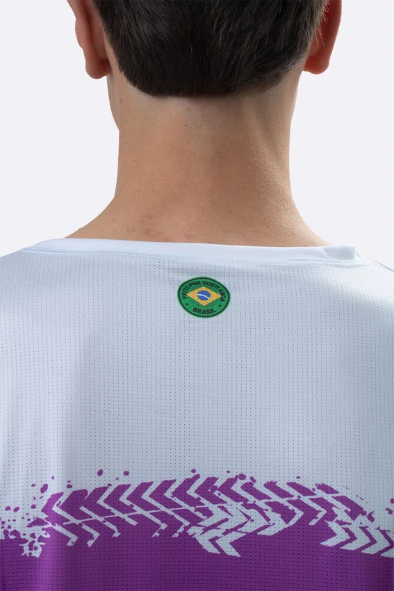 Camiseta Masculina HUPI Bike Naja Roxo/Branco
