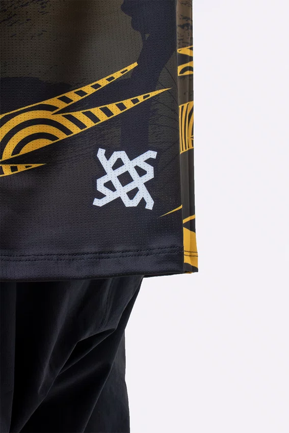 Camiseta Masculina HUPI Bike Naja V10 Amarelo e Preto