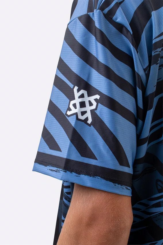 Camiseta Masculina HUPI Bike Naja V10 Azul e Preto