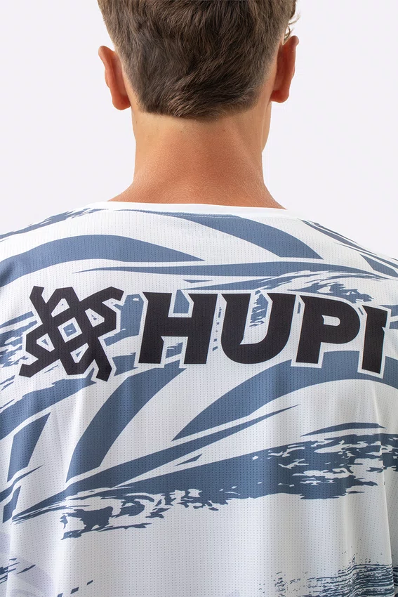 Camiseta Masculina HUPI Bike Naja V10 Branco e Cinza