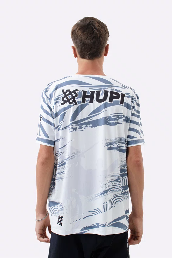 Camiseta Masculina HUPI Bike Naja V10 Branco e Cinza