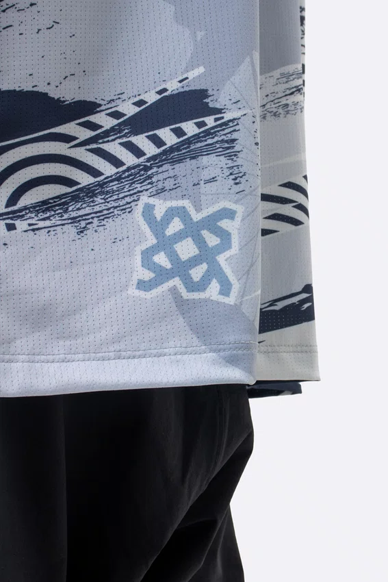 Camiseta Masculina HUPI Bike Naja V10 Cinza e Branco