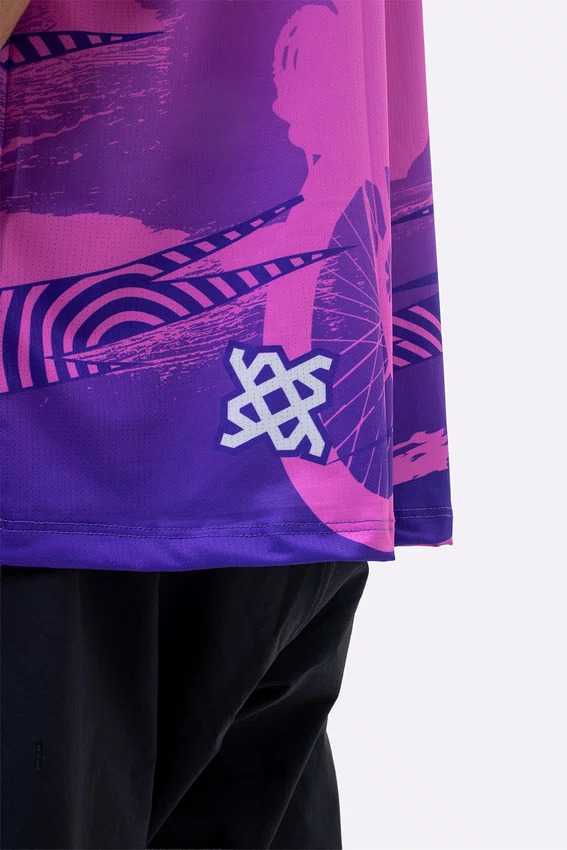 Camiseta Masculina HUPI Bike Naja V10 Pink e Roxo