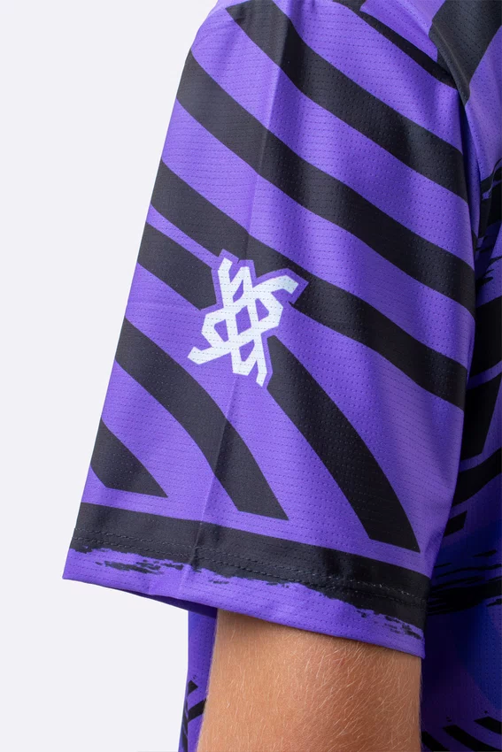 Camiseta Masculina HUPI Bike Naja V10 Roxo e Preto