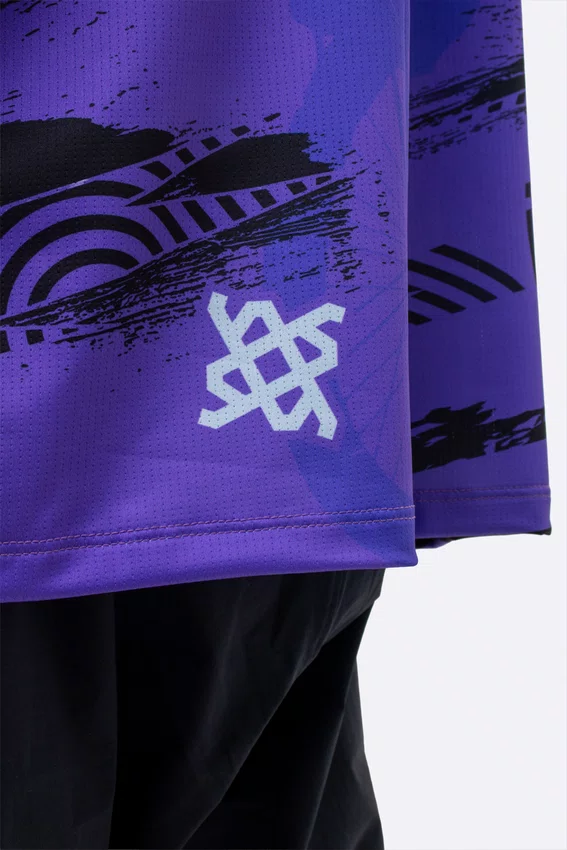 Camiseta Masculina HUPI Bike Naja V10 Roxo e Preto