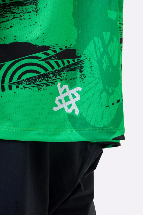 Camiseta Masculina HUPI Bike Naja V10 Verde e Preto