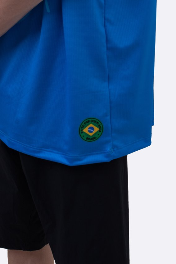 Camiseta Masculina HUPI Naja Azul/Branco
