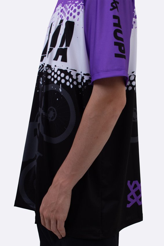 Camiseta Masculina HUPI Naja Roxo/Branco/Preto