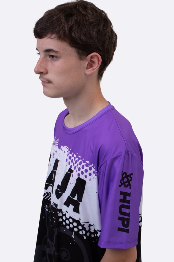 Camiseta Masculina HUPI Naja Roxo/Branco/Preto