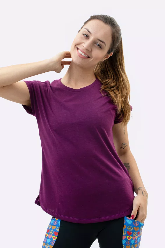 Camiseta Salomon Pulsar SS Tee Roxo Feminina