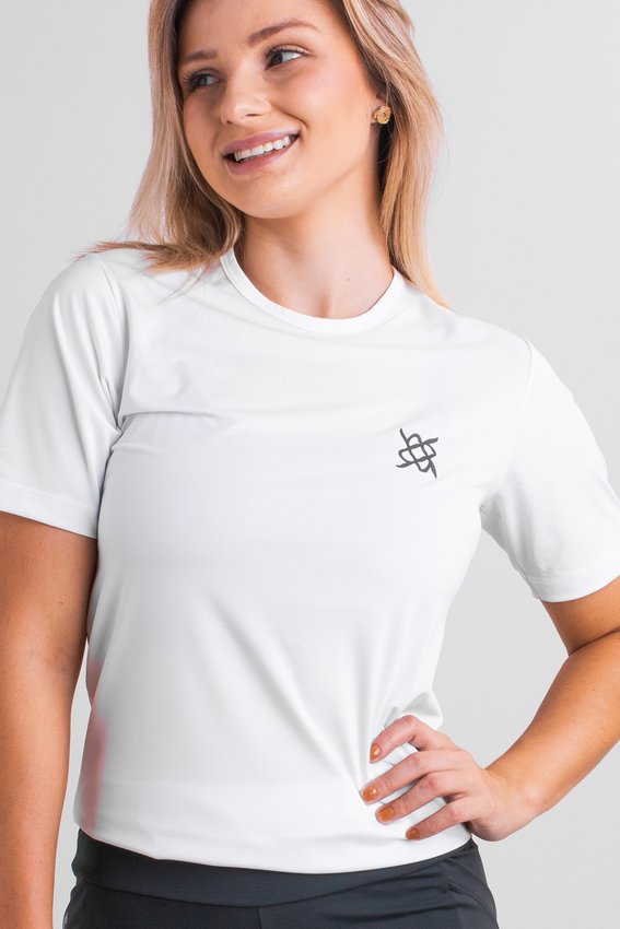 Camiseta Segunda Pele HUPI Manga Curta Branco