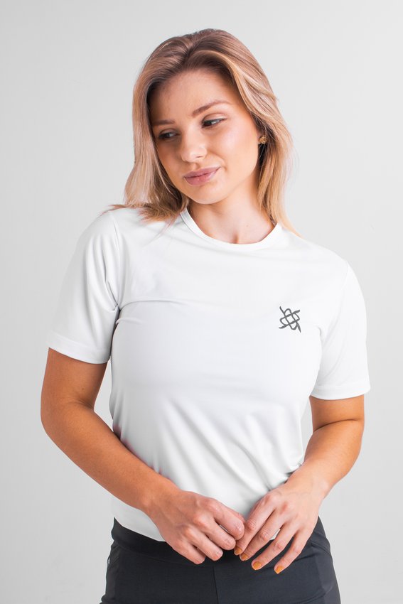 Camiseta Segunda Pele HUPI Manga Curta Branco