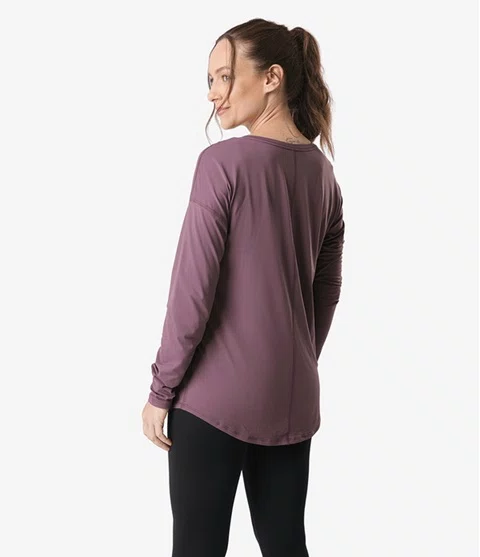 Camiseta Feminina Hyper Tee Manga Longa The North Face Roxa