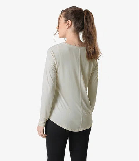Camiseta Feminina Hyper Tee Manga Longa The North Face – Branca
