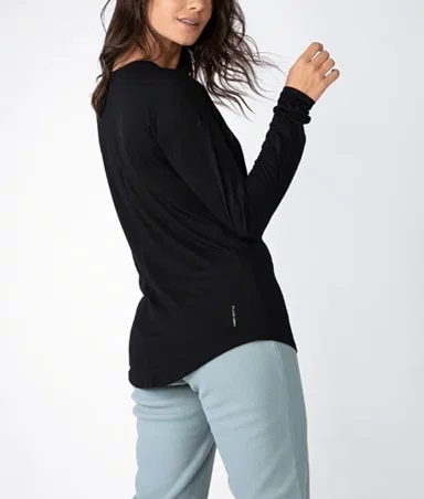 Camiseta Feminina The North Face Hyper Tee Manga Longa Preta