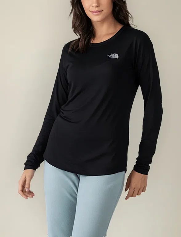 Camiseta Feminina The North Face Hyper Tee Manga Longa Preta