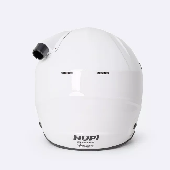 Capacete HUPI Automobilismo Evo Mid Air Branco Selo FIA