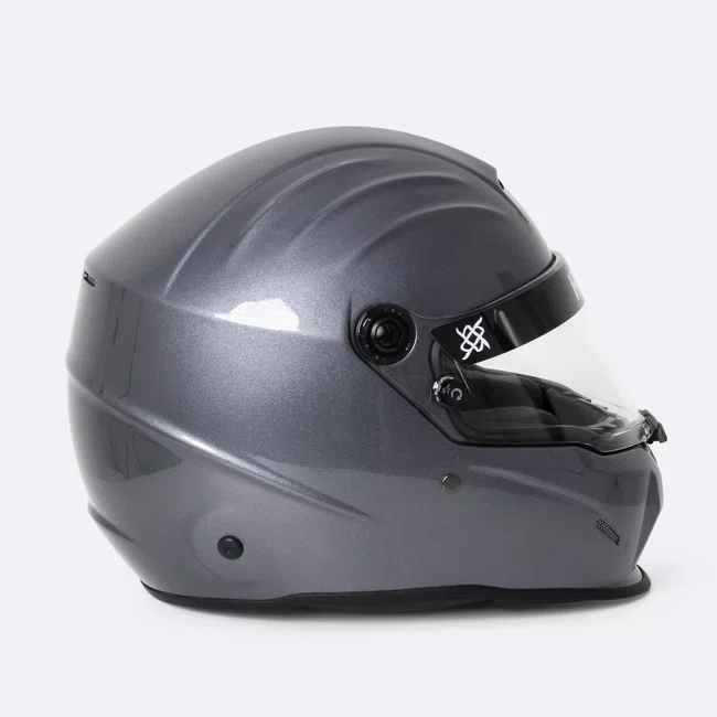 Capacete HUPI Automobilismo Evo Cinza Grafite Selo FIA