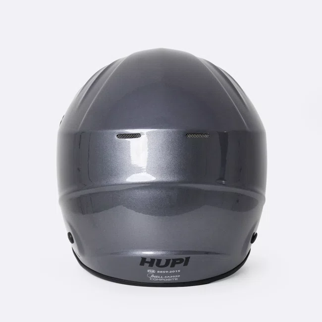 Capacete HUPI Automobilismo Evo Cinza Grafite Selo FIA