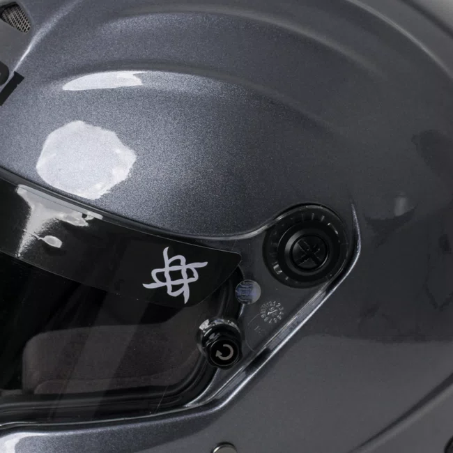 Capacete HUPI Automobilismo Evo Cinza Grafite Selo FIA