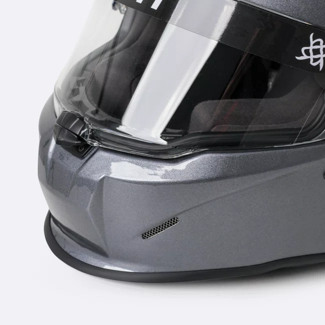 Capacete HUPI Automobilismo Evo Cinza Grafite Selo FIA