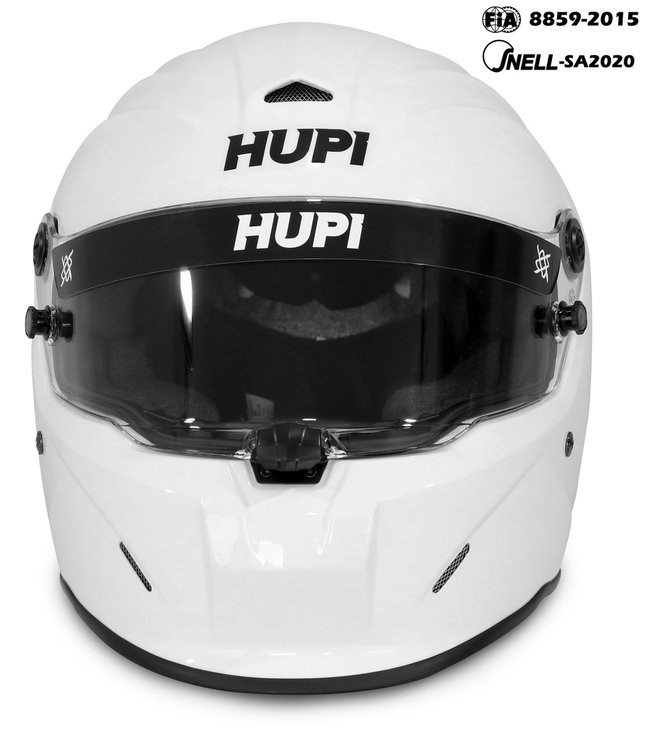 Capacete HUPI Automobilismo Evo Composite Branco Selo FIA