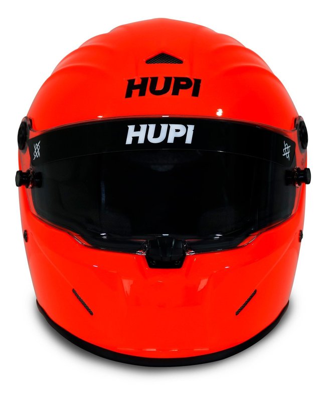 Capacete HUPI Automobilismo Evo Composite Laranja Selo FIA