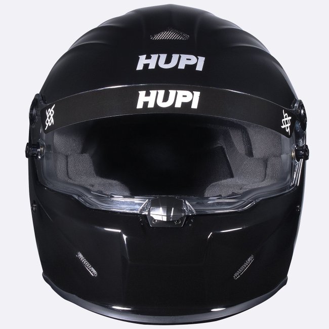 Capacete HUPI Automobilismo Evo Composite Preto Brilhante Selo FIA