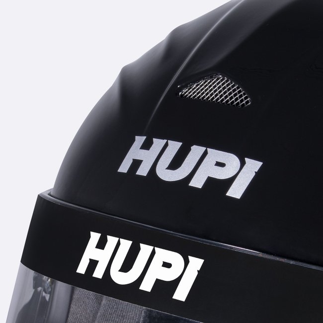 Capacete HUPI Automobilismo Evo Composite Preto Brilhante Selo FIA
