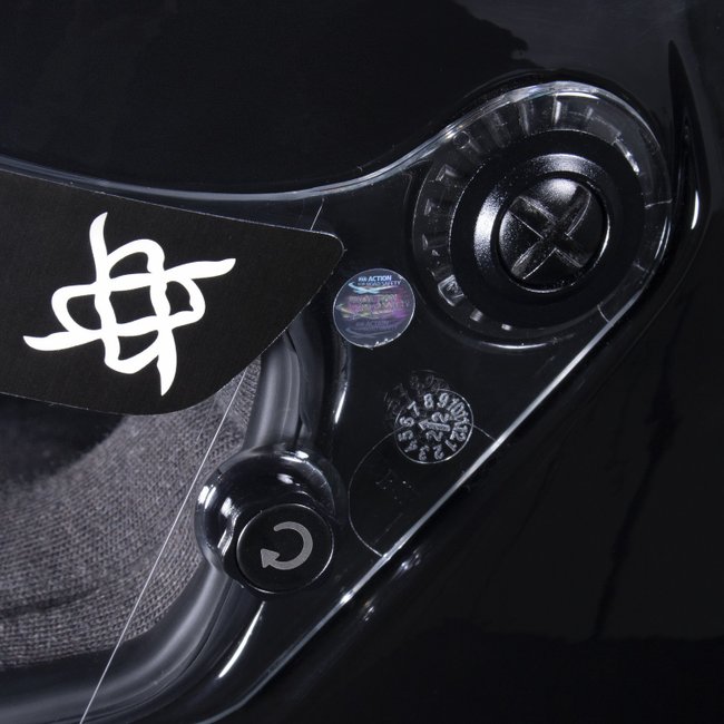 Capacete HUPI Automobilismo Evo Composite Preto Brilhante Selo FIA