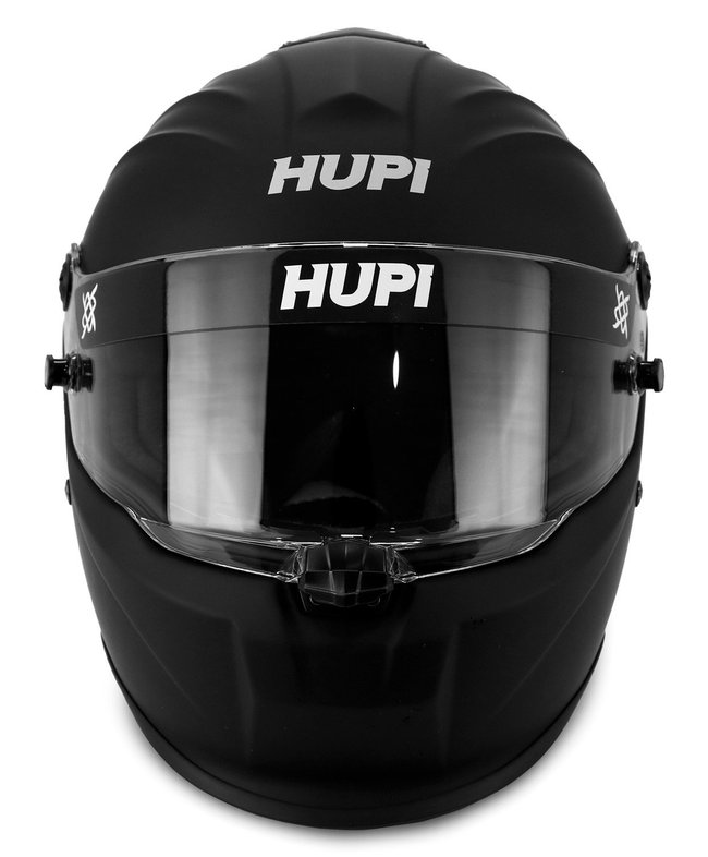 Capacete HUPI Automobilismo Evo Composite Top Air Preto Fosco Selo FIA