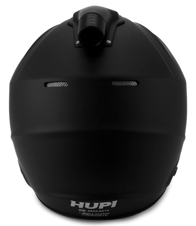 Capacete HUPI Automobilismo Evo Composite Top Air Preto Fosco Selo FIA