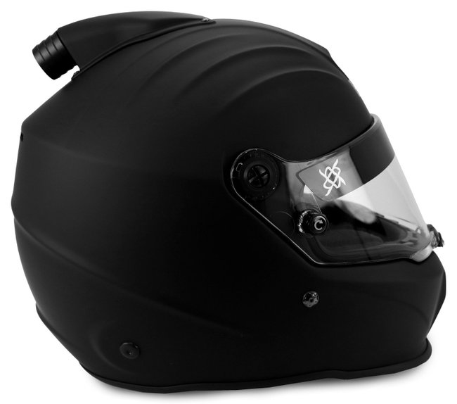 Capacete HUPI Automobilismo Evo Composite Top Air Preto Fosco Selo FIA