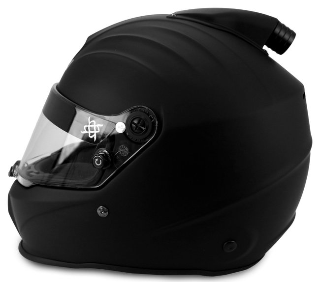 Capacete HUPI Automobilismo Evo Composite Top Air Preto Fosco Selo FIA