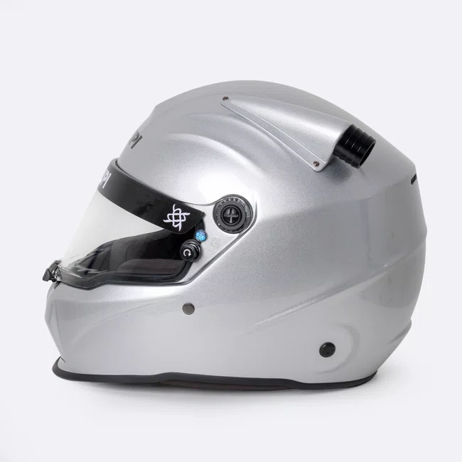 Capacete HUPI Automobilismo Evo Mid Air Prata Selo FIA