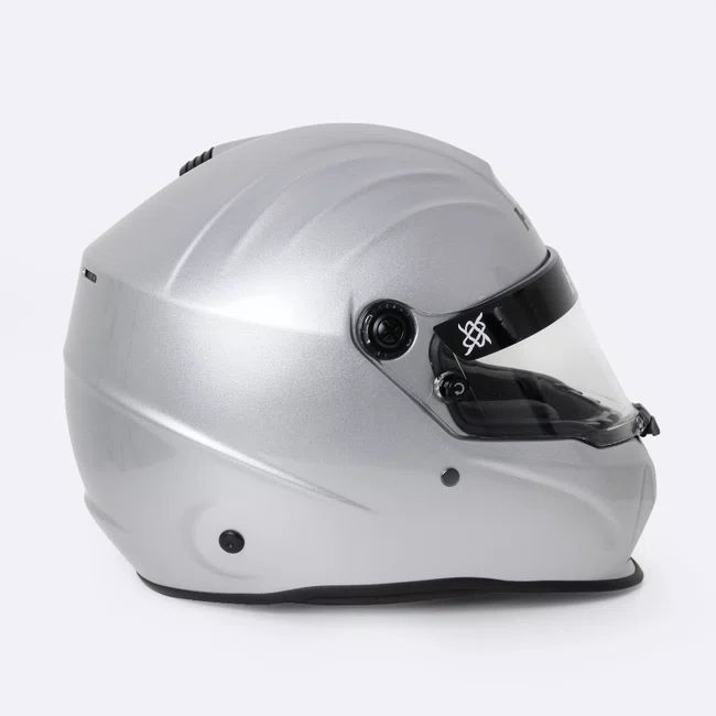 Capacete HUPI Automobilismo Evo Mid Air Prata Selo FIA