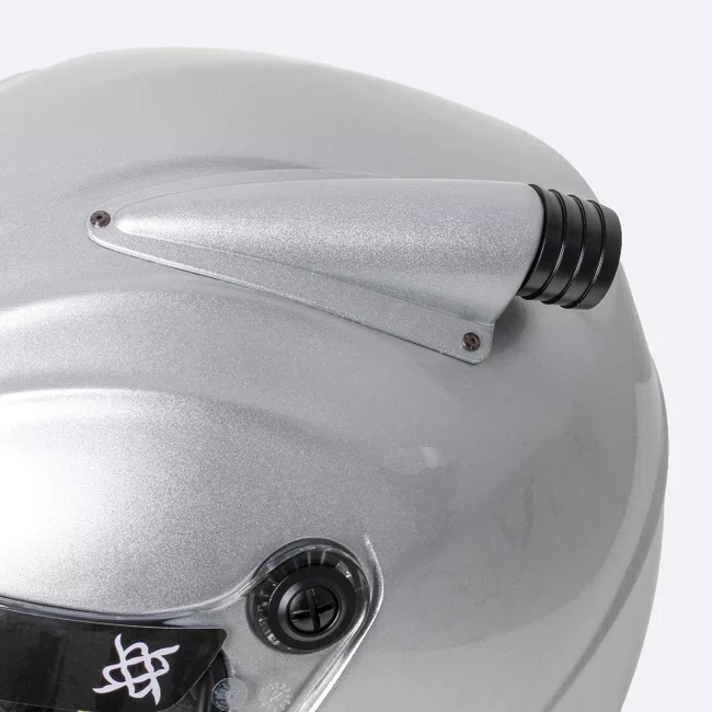 Capacete HUPI Automobilismo Evo Mid Air Prata Selo FIA