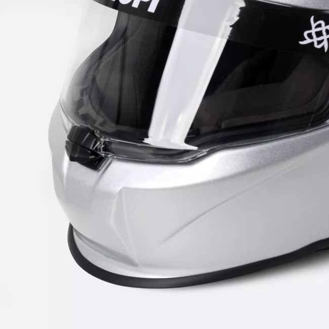 Capacete HUPI Automobilismo Evo Mid Air Prata Selo FIA