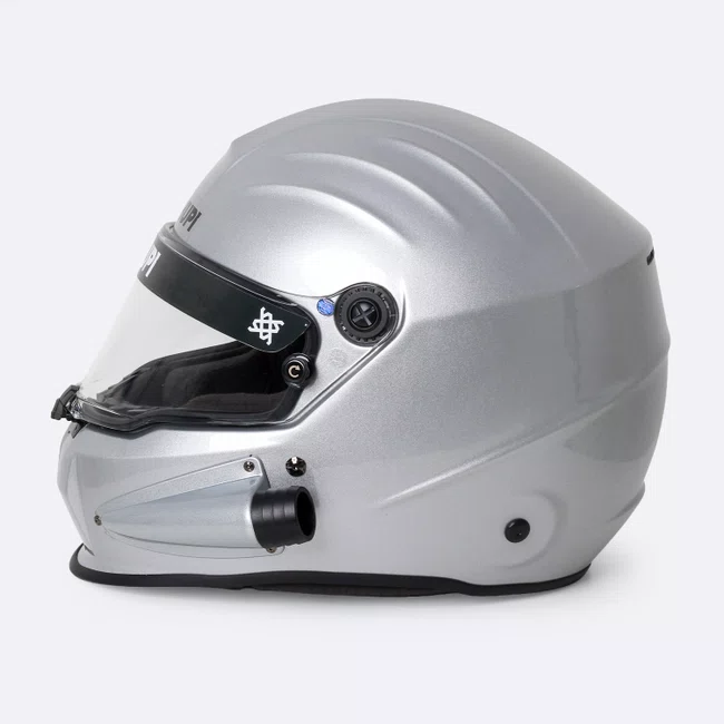 Capacete HUPI Automobilismo EVO Side Air Prata Selo FIA