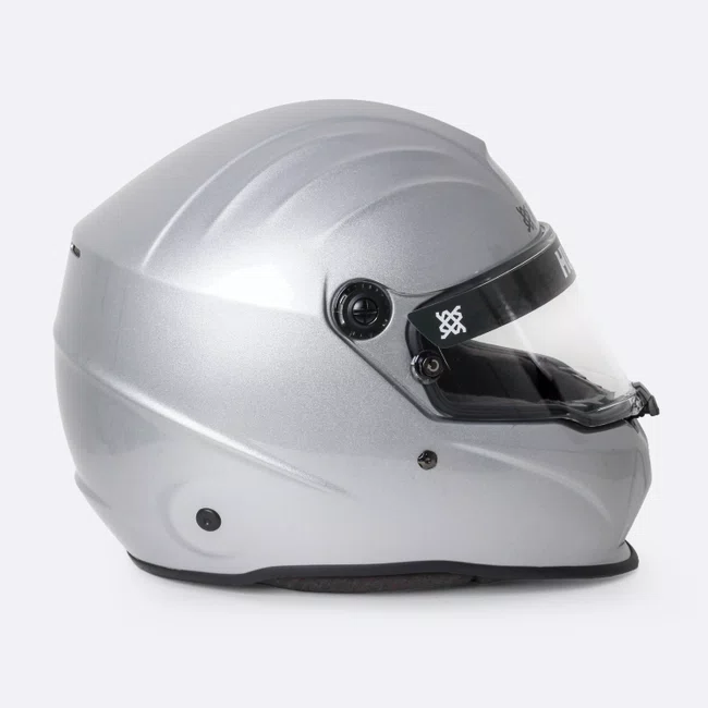 Capacete HUPI Automobilismo EVO Side Air Prata Selo FIA