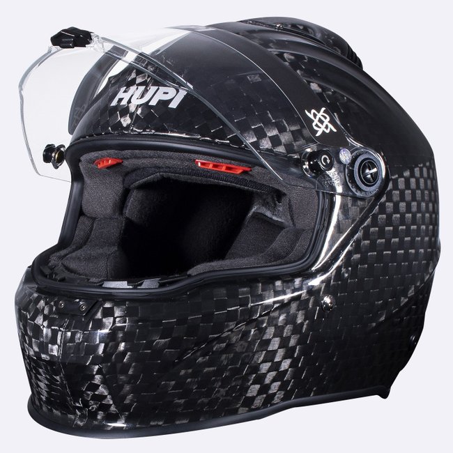Capacete HUPI Automobilismo Evo Top Air Carbono 12K Selo FIA