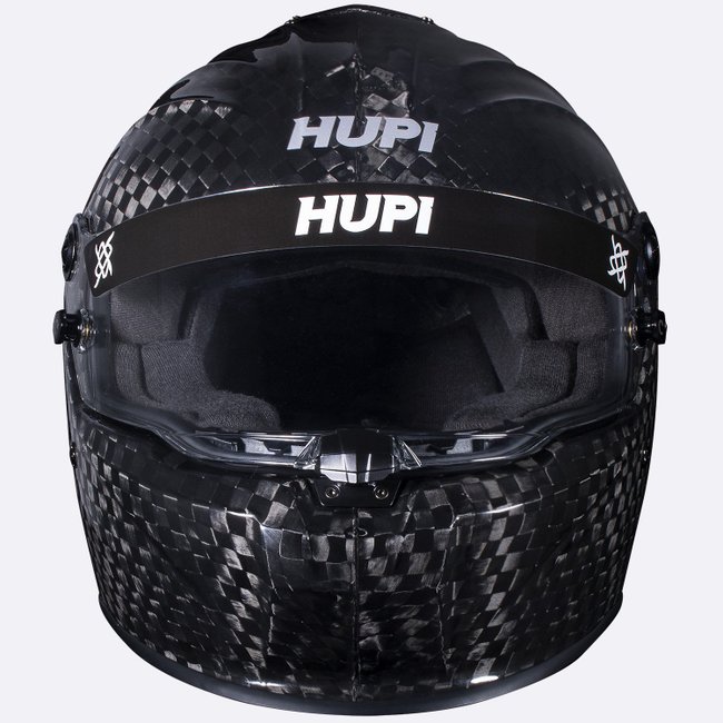 Capacete HUPI Automobilismo Evo Top Air Carbono 12K Selo FIA
