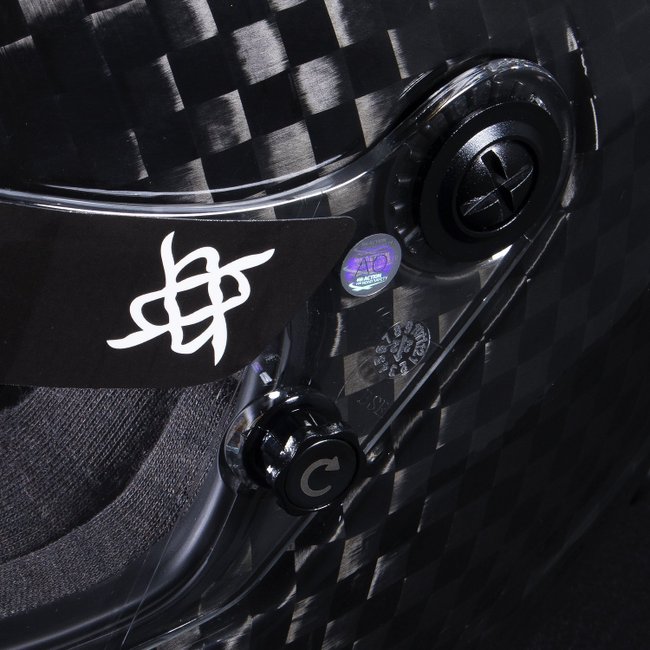Capacete HUPI Automobilismo Evo Top Air Carbono 12K Selo FIA