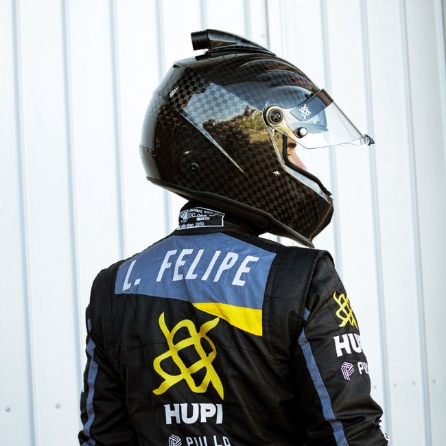 Capacete HUPI Automobilismo Evo Top Air Carbono 12K Selo FIA