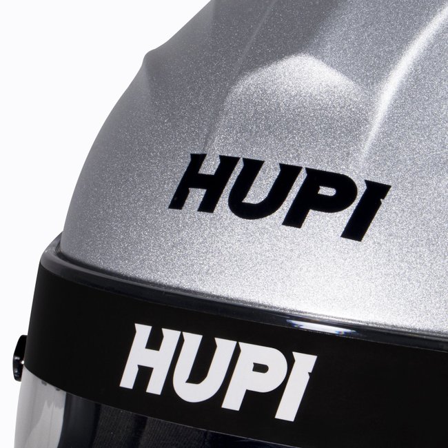 Capacete HUPI Automobilismo Evo Composite Top Air Prata Selo FIA