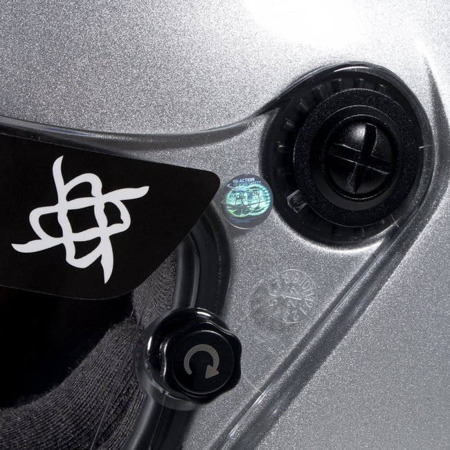 Capacete HUPI Automobilismo Evo Composite Top Air Prata Selo FIA