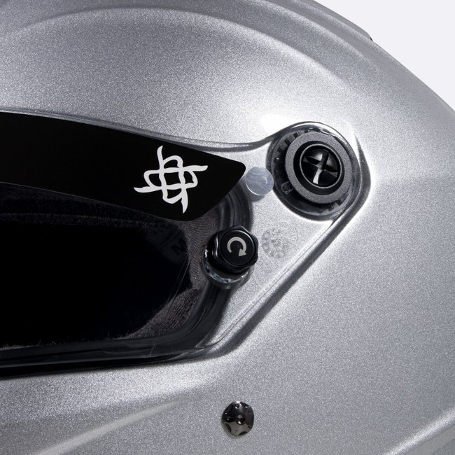 Capacete HUPI Automobilismo Evo Composite Top Air Prata Selo FIA