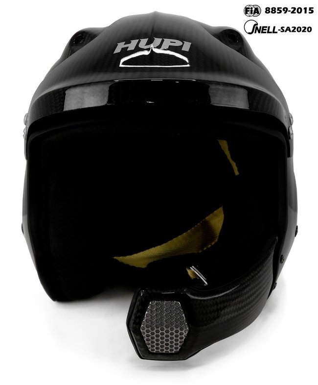 Capacete HUPI Automobilismo Mit Pro Carbono Preto Selo FIA