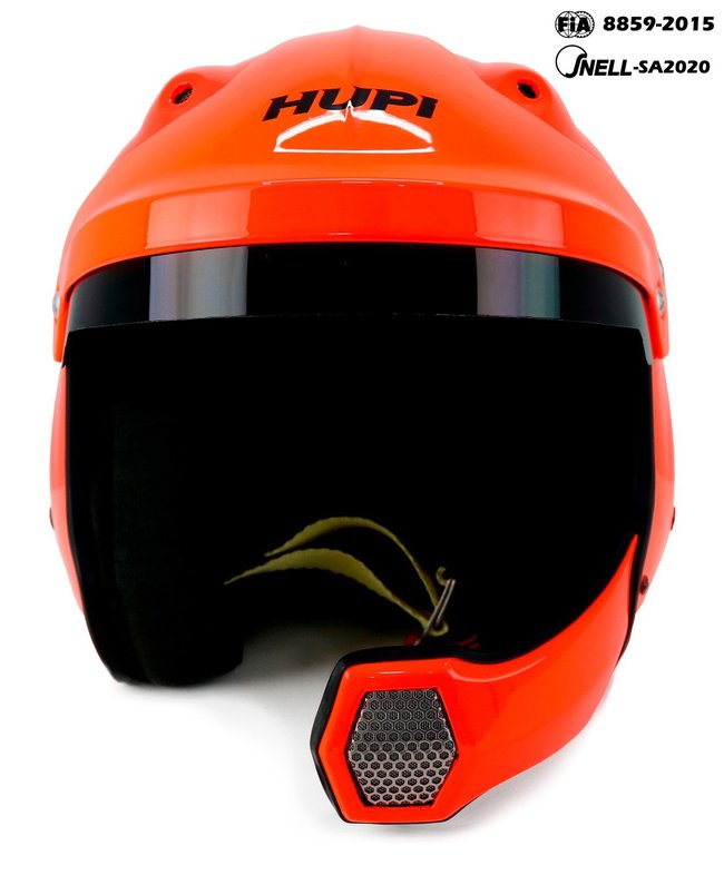 Capacete HUPI Automobilismo MIT Pro Composite Laranja Selo FIA