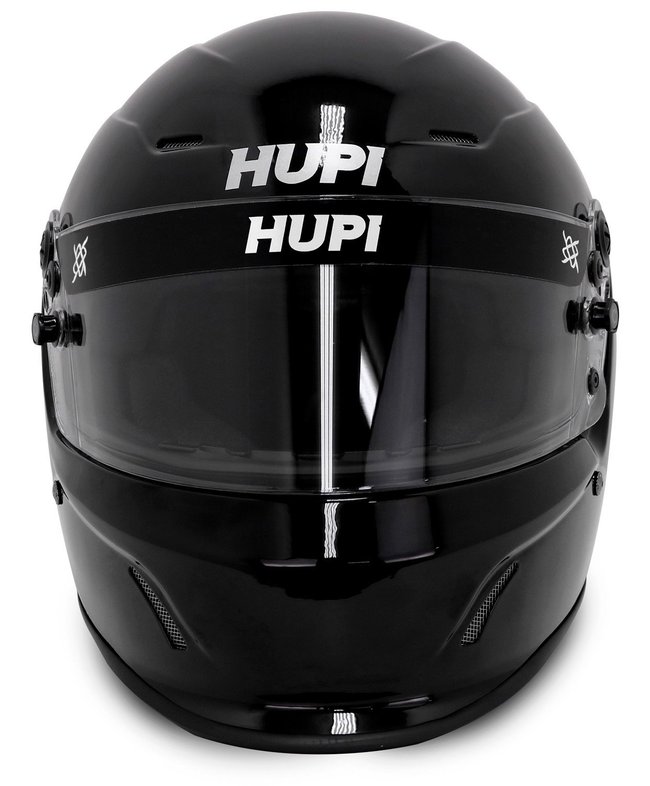 Capacete HUPI Automobilismo Sprint Pro Composite Preto Brilhante